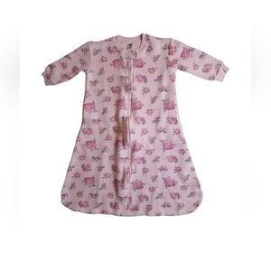 Hudson Baby Sleep Sack Girl XLarge 18-24 Months Pink Roses Zipper Plush Comfort
